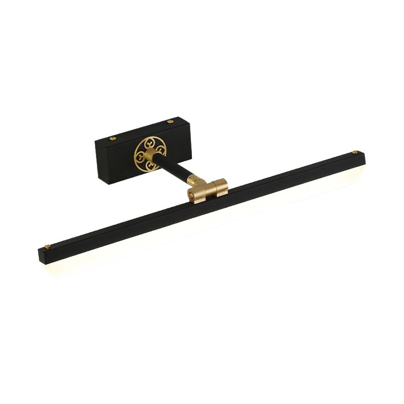 Metal Linear Shade Wall Sconce Modern Style 1- Light Mirror Wall Mount Lighting