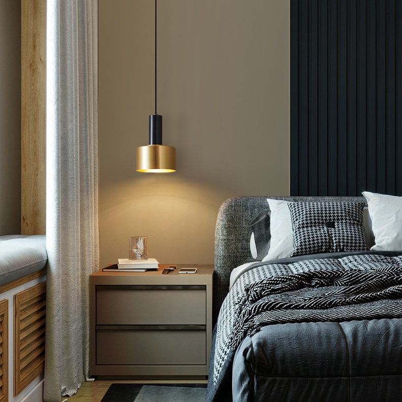 Lampada singola di lusso moderna a sospensione a sospensione cilindrica a sospensione per spazi interni