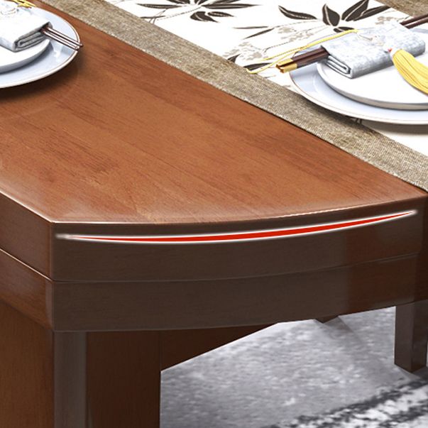 Mesa de comedor estándar moderna, mesa de comedor extensible de madera maciza con 4 patas