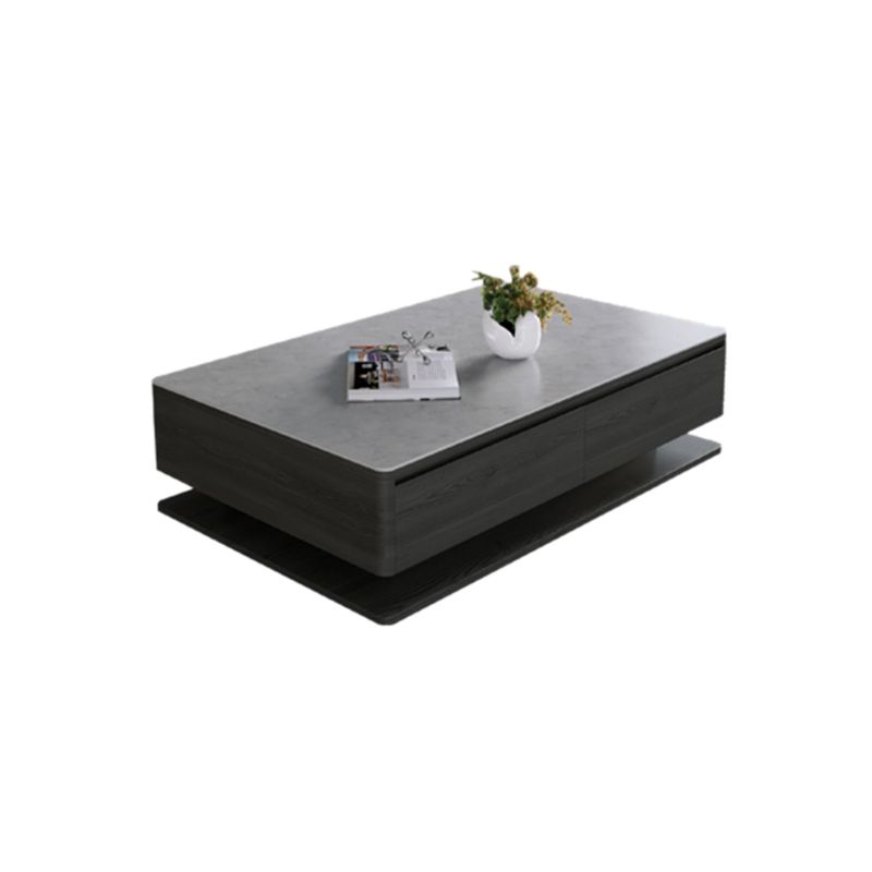 Rectangle Single Coffee Table Glam 1 Coffee Table with 4 Drawers
