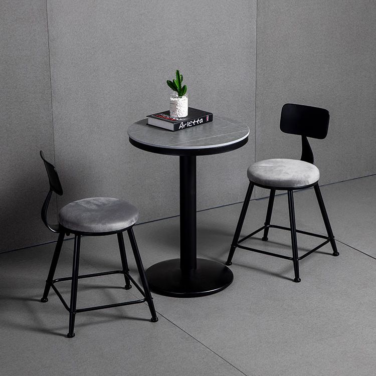 Industrial 1/2/3 Pieces Round Bar Table Set Sintered Stone Bistro Set