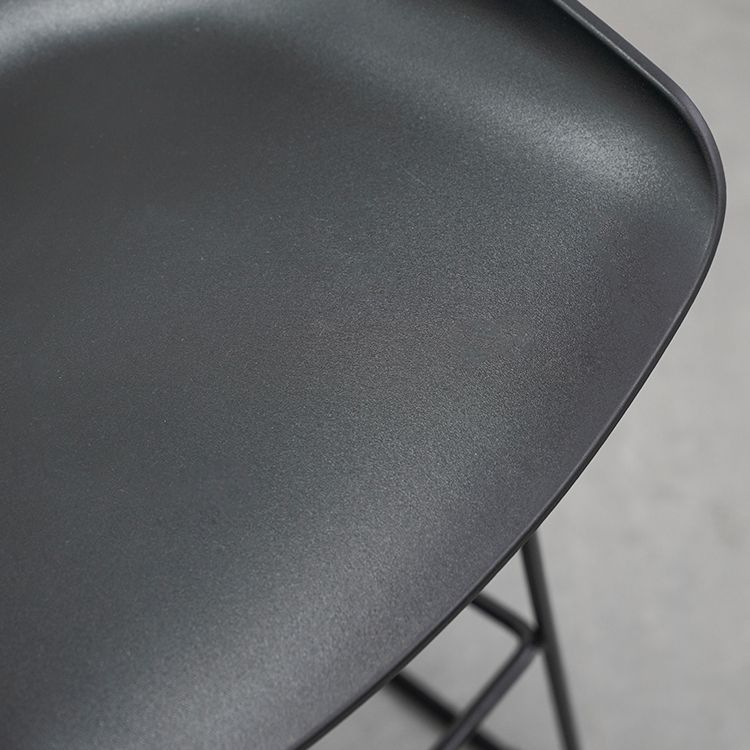 Industrial Indoor Armless Footrest Bar Stool with Metal Legs