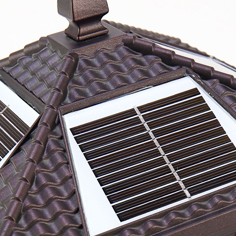 Contemporary Pillar Light Household LED Solar Lighting Fixture for Garden