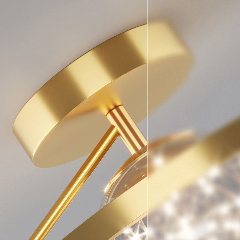 Ring Semi Flush Mount Light Fixture Modern Simplicity Ceiling Mount Light Fixture for Bedroom