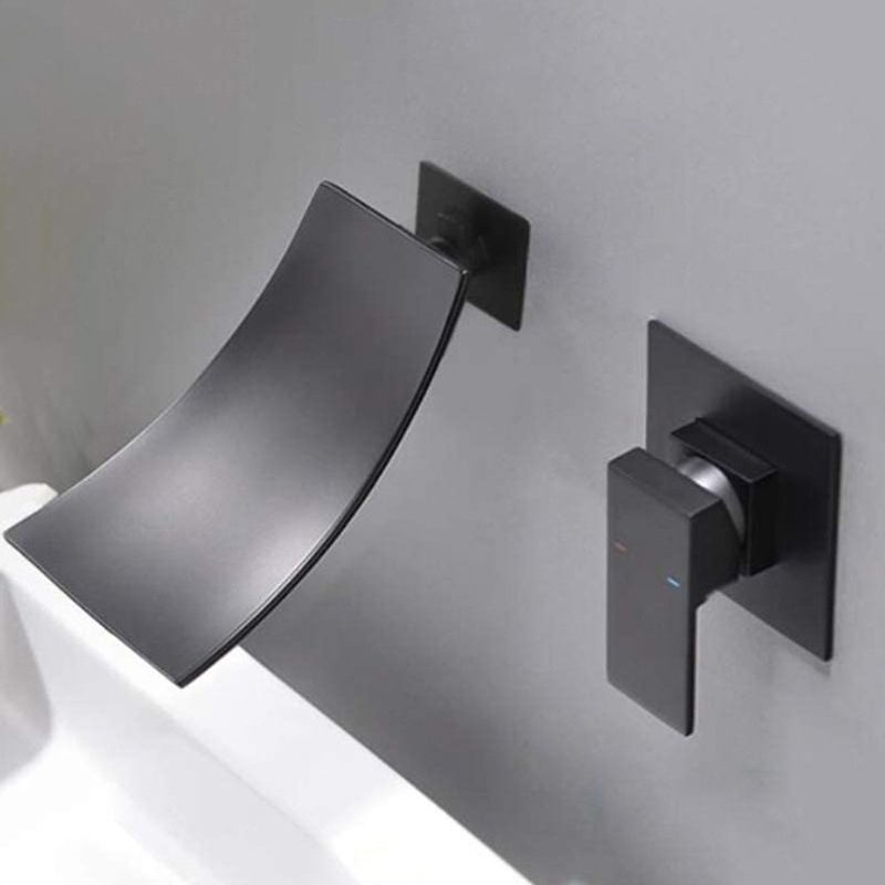 Wall Mounted Faucet Glam Style Bathroom Faucet with One Lever Handle