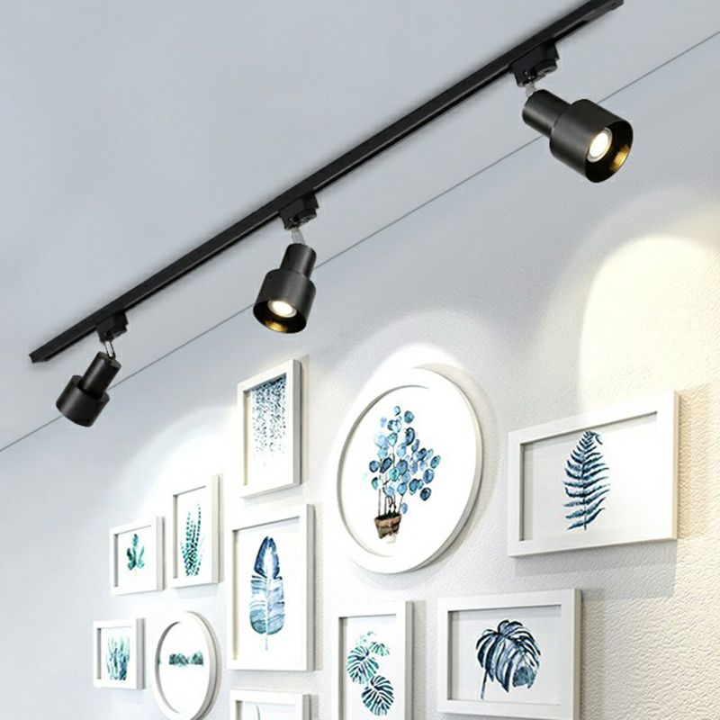 Grenade Shaped Metal Track Light Fixture Modern Style Semi Mount Lighting for Living Room