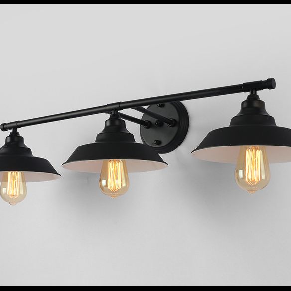 Industrial Metal Vanity Sconce Light Barn Shade Wall Mounted Light for Mirror Cabinet