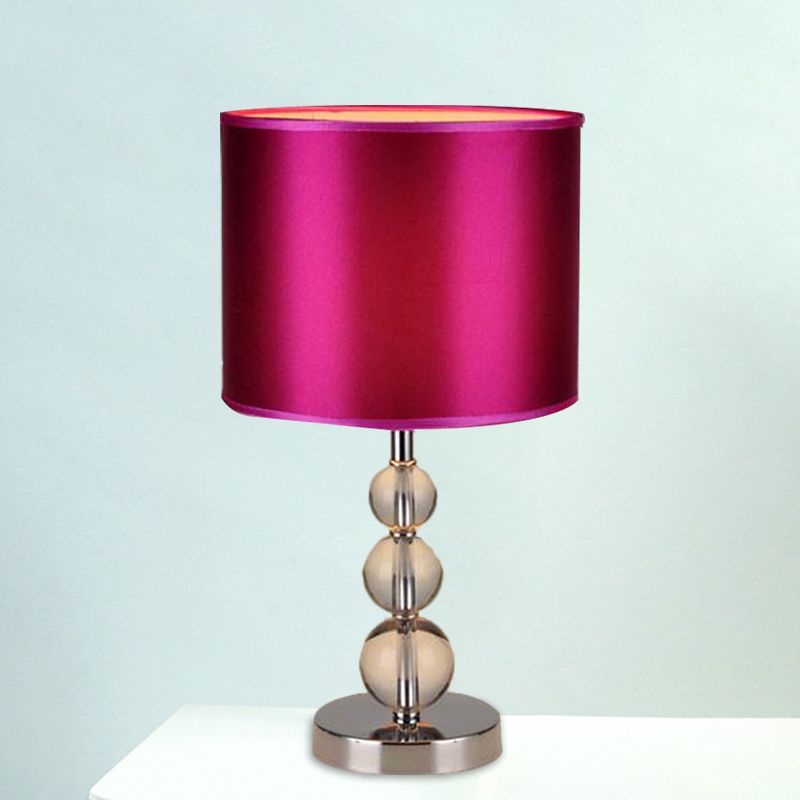 Tableau de la bouteille traditionnelle Lumière 1 lampe de nuit en tissu de tête en violet avec des orbes en cristal transparent
