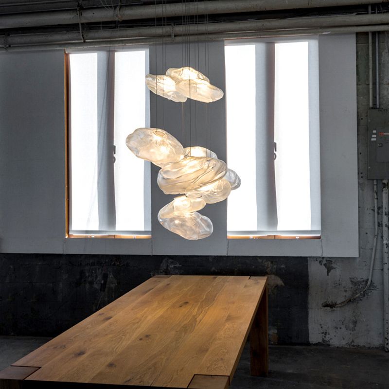 Style moderne suspendu éclairage de pendentif en verre créatif pour le salon
