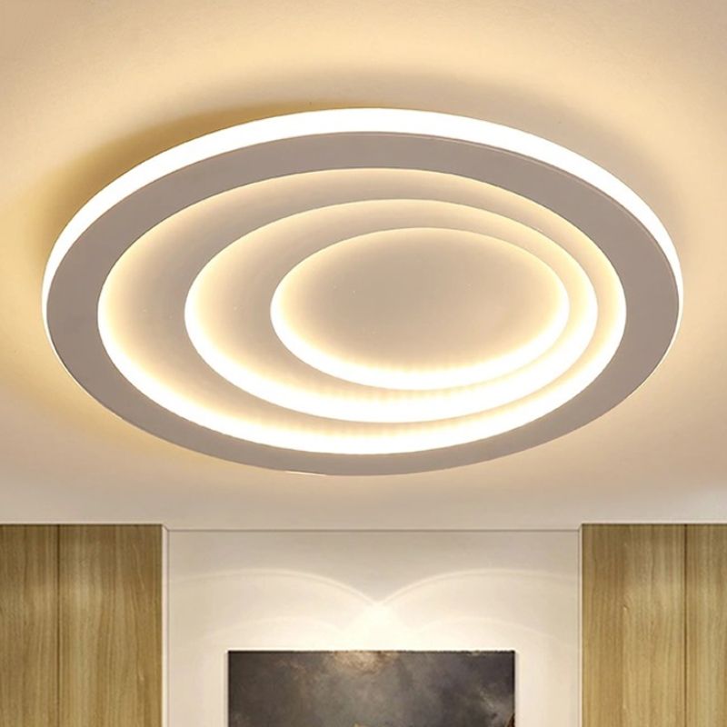 Acryl Ripples Flush Ceiling Light 16 "/19.5" /23.5 " Wide Modern Deckenbefestigung in Warm/Weißes Licht