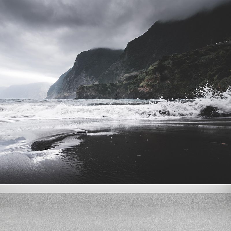 Atlantic Mural Nature Scenery Wall Covering in Light Color for Bathroom