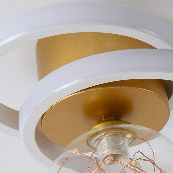 Modern Luxury Style Spherical Flush Mount Ceiling Light Fixtures Glass Ceiling Mount Chandelier