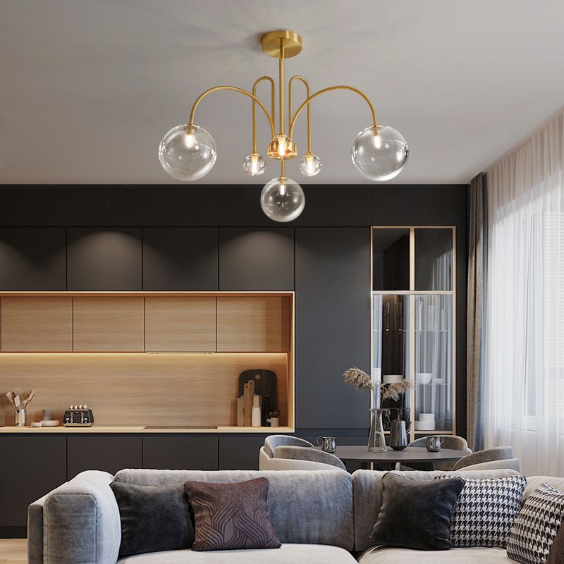 Modern Simple Style Pendant Chandelier Light Glass Hanging Ceiling Lights
