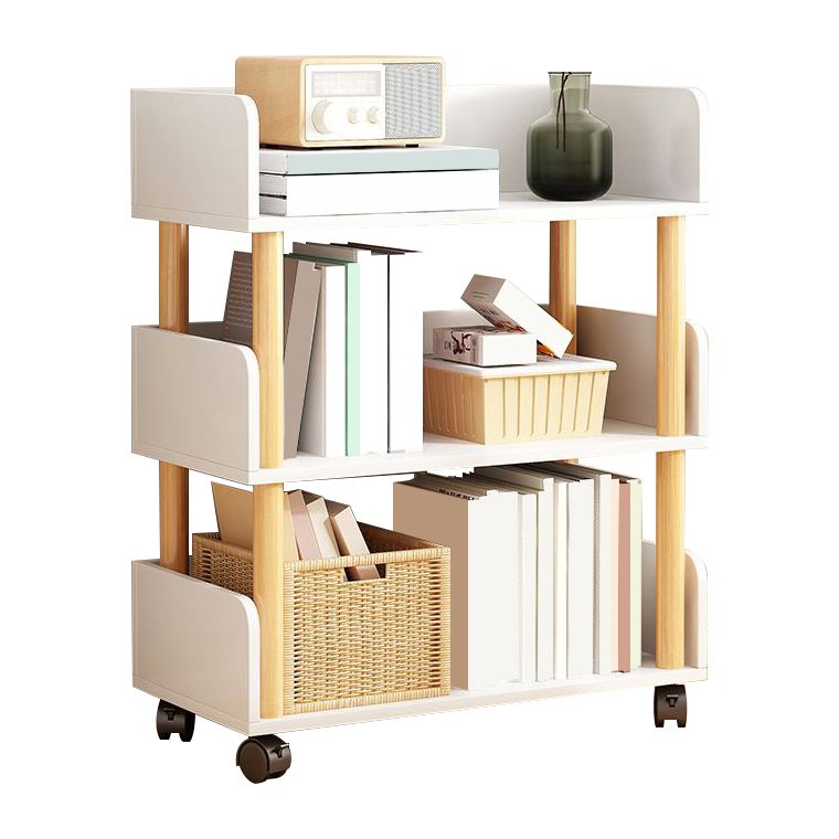 Open Back Standard Bookshelf Scandinavian Bookcase with Shelves