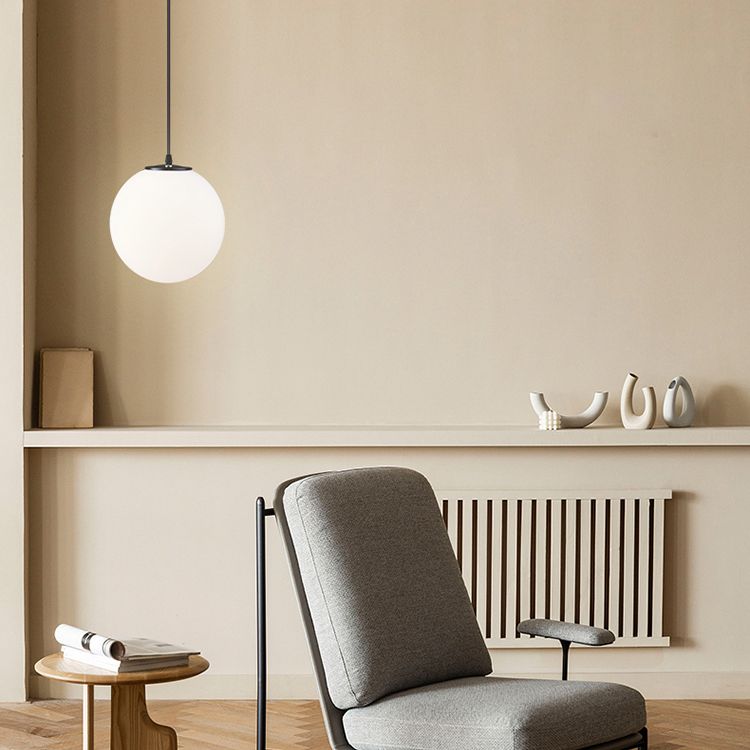 Pendule verre suspendu plafonnier style minimaliste plafond blanc pendant plafonnier