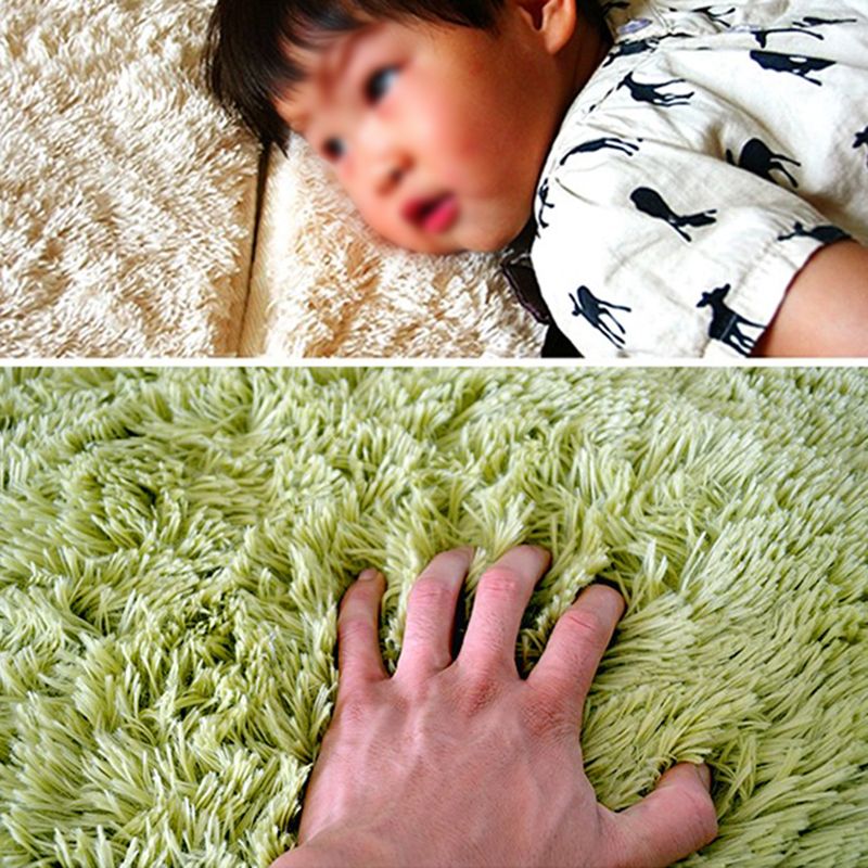 Chic Solid Color Area Rug Plush Modern Area Carpet Non-Slip Backing Rug for Bedroom