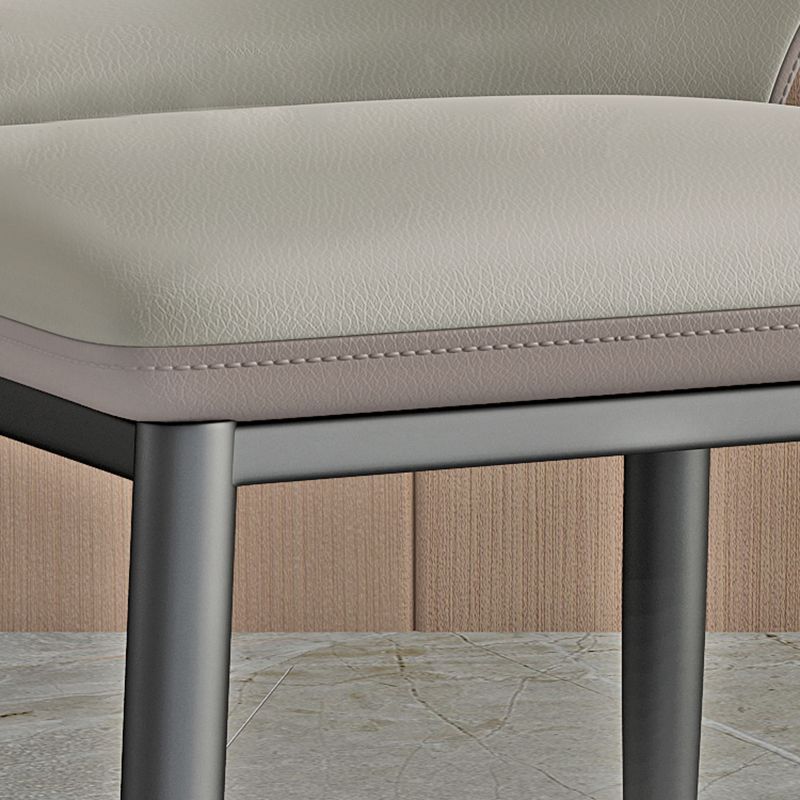 Contemporary Dining Chairs Armless Dining Chairs with Metal Legs for Kitchen