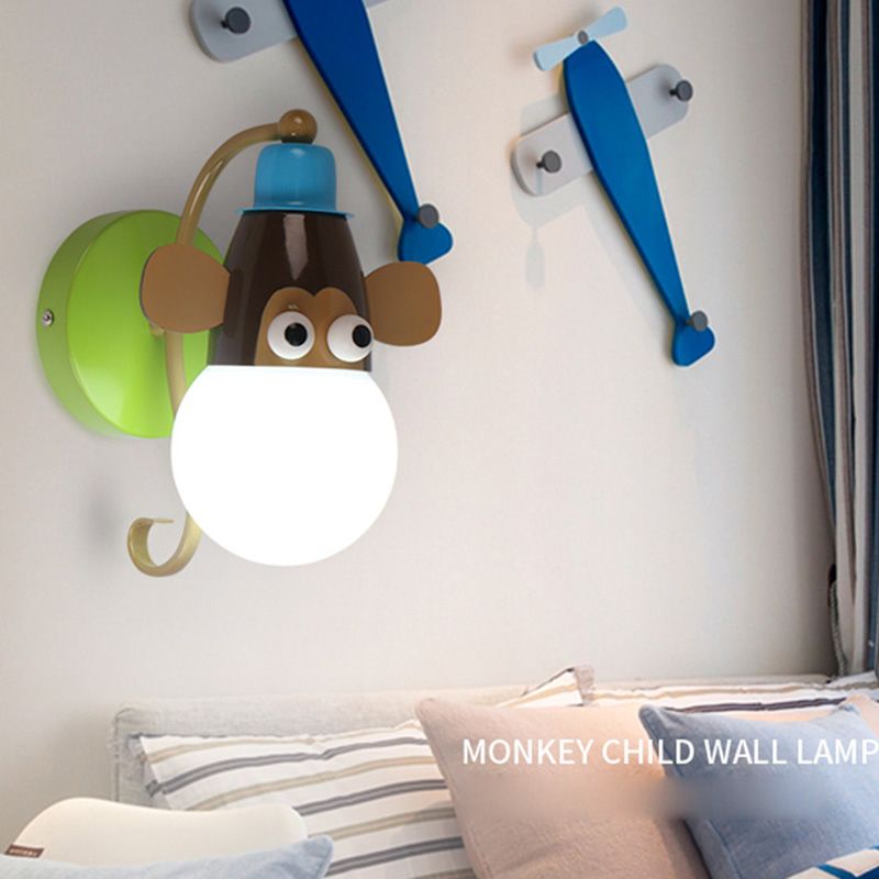 Luces creativas de luz de pared de estilo moderno Lámpara de forma de animal para la habitación del niño dormitorio