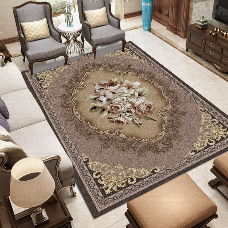 Modern European Carpet Gorgeous Home Decor Carpet Polyester Area Rug with Non-Slip Backing