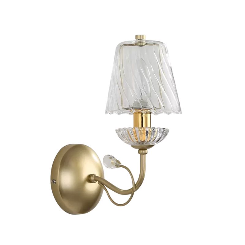 Great Salle Great Room Gamine luminaire moderne Verre 1 Head Gold Wall Murd Lampe