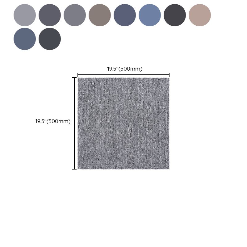 Carpet Tile 20" X 20" Level Loop Bedroom Non-Skid Carpet Floor Tile