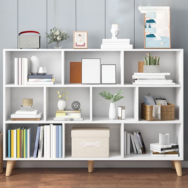 Modern Engineered Wood Bookcase Cube Bookshelf for Any Room, 42.1" H X 9.4" W