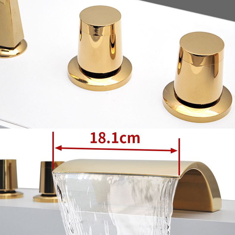 Contemporary Bath Faucet Trim Metal Deck Mounted Bath Faucet Trim