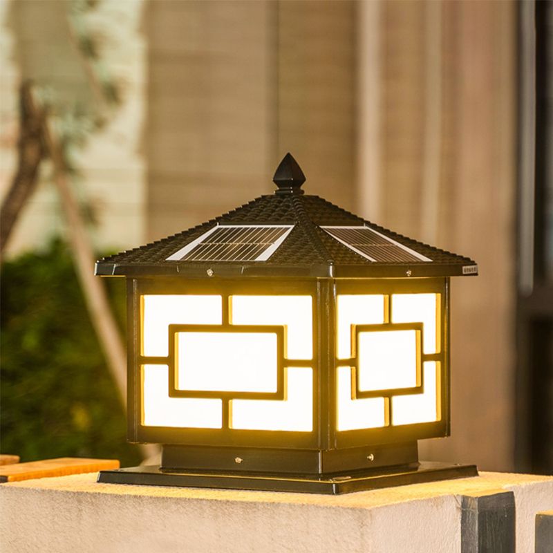 Modern LED Pillar Light Creative Solar Lighting Fixture for Garden