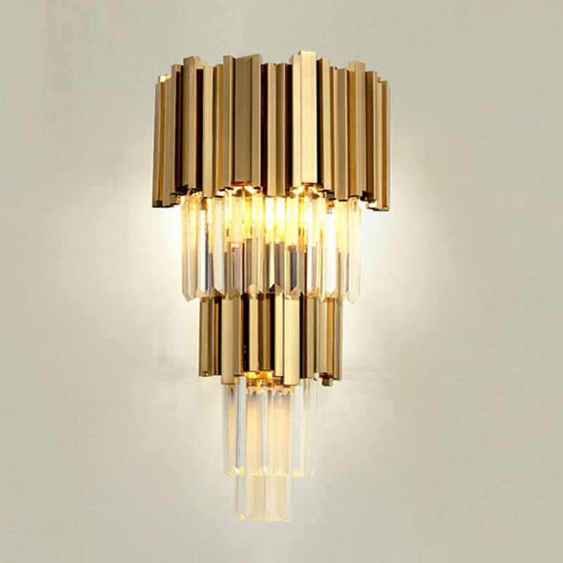Contemporary Crystal Wall Lamps Metal Wall Light Fixtures for Bedroom