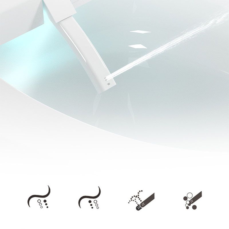 Modern White Skirted Toilet Bowl All-In-One Toilet with Seat for Bathroom