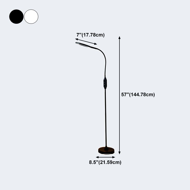 Contemporary Linear Floor Lamp Metal 1 Light LED Floor Light for Living Room