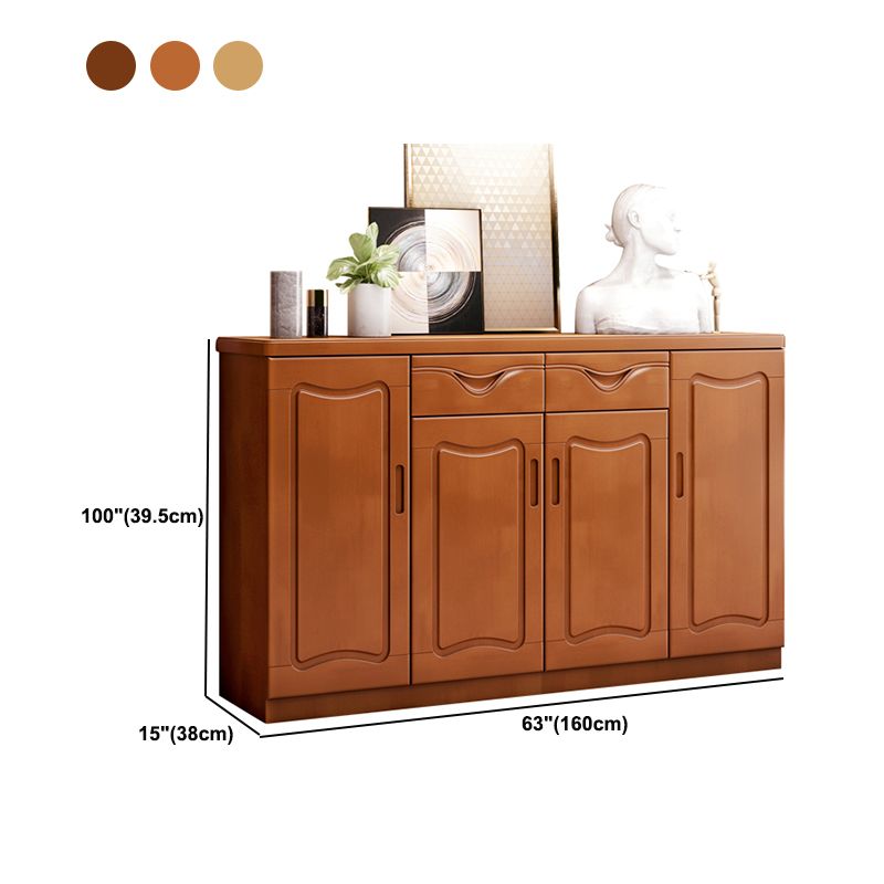 Modern Wood Accent Cabinet Standard Bar Pulls Cabinet with Drawer