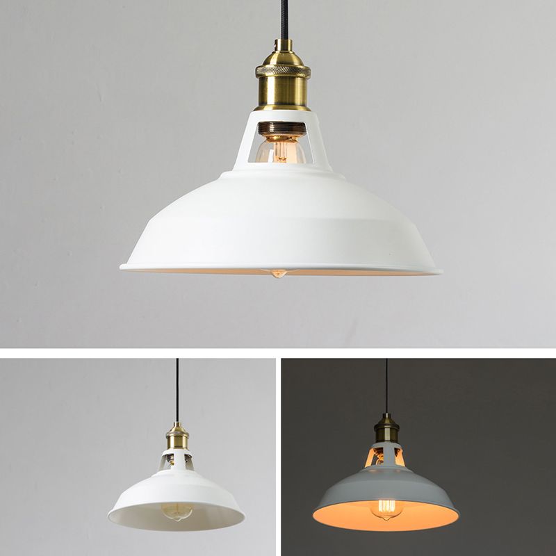 Nordic Industrial  Barn Shade Pendant Light Metal 1-Light Pendant Lighting for Restaurant