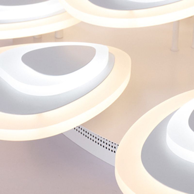 Water Droplets Shape Ceiling Lamp Minimalist LED Ceiling Mount Light with Acrylic Shade