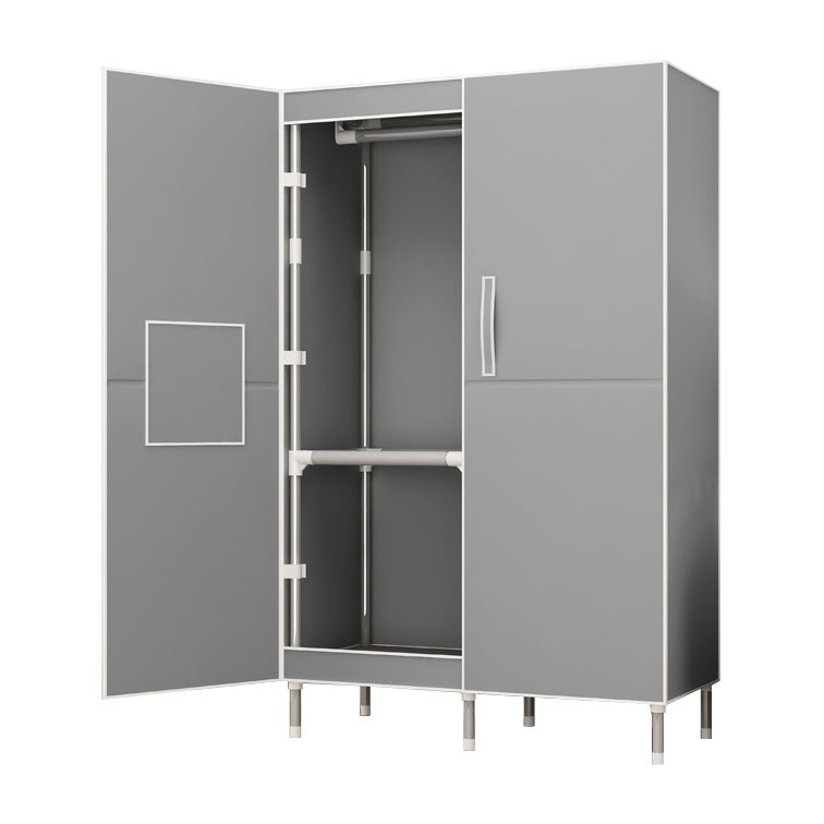Contemporary Wardrobe Armoire Steel Wardrobe Closet with Legs for Home