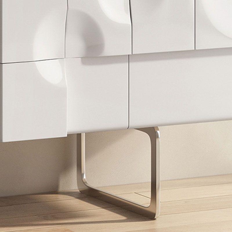 Wood Modern Living Room 35.4" Tall Accent Cabinet with Doors