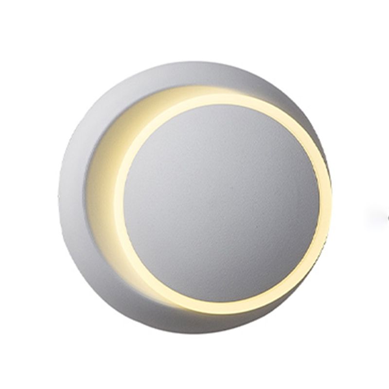 Modern Metal Rotatable Wall Light Round 6.5" High LED Wall Sconce for Living Room