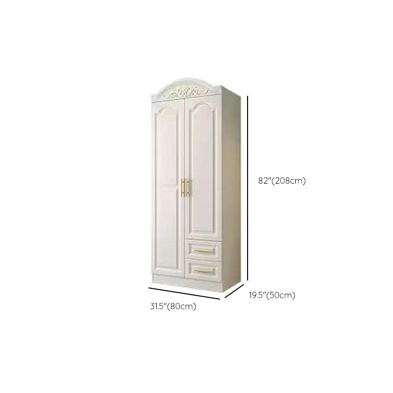 White Wood Wardrobe Armoire French Country Wardrobe Closet for Home