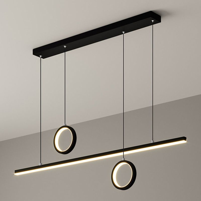 3-Lights Modernist Island Pendants Metal Pendant Lights for Living Room