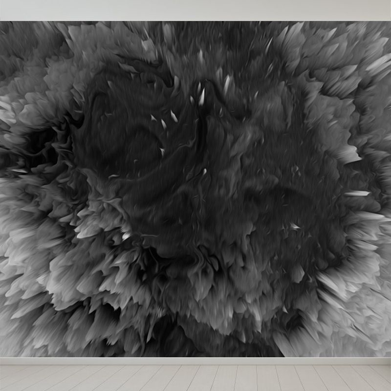 Dark Color Blowout Effect Mural Water Resistant Wall Covering for House Interior