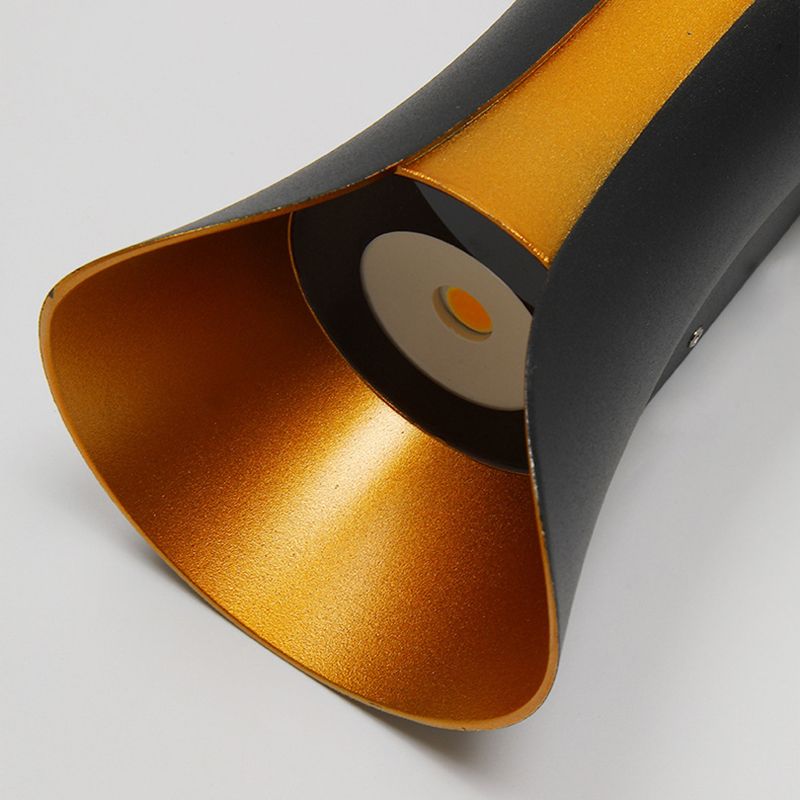 Modern Style Aluminum Wall Mounted Light Fixture 2-Lights Curved Sconce Lighting