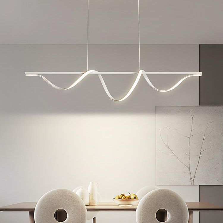 Modern Single White Kitchen Island Lighting LED Island Pendant Lighting