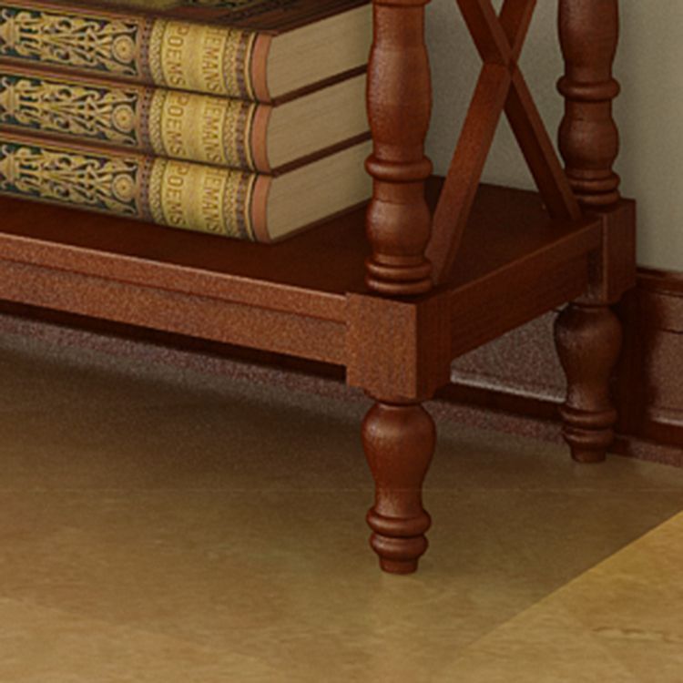 Rectangle Open Bookcase Modern Solid Wood Storage Bookshelf for Home