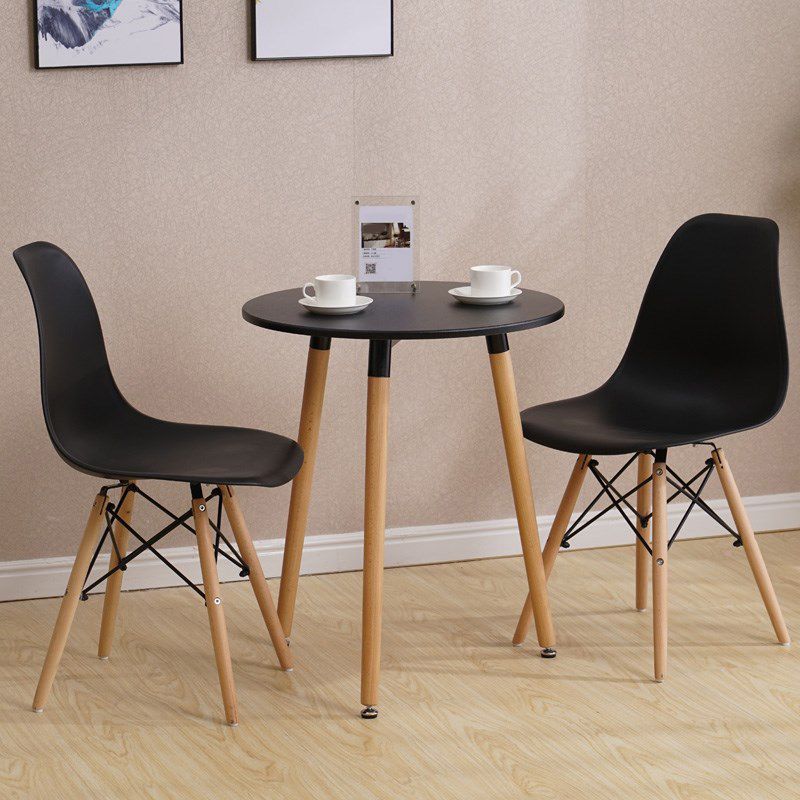 Wooden Dining Room Table for 2 Person with Natural Wood Legs