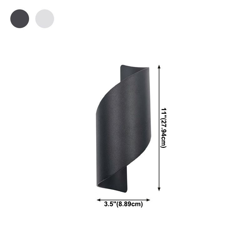 Contemporary Style Wrapped Wall Mounted Light Metal 2 Lights Wall Washer Sconce