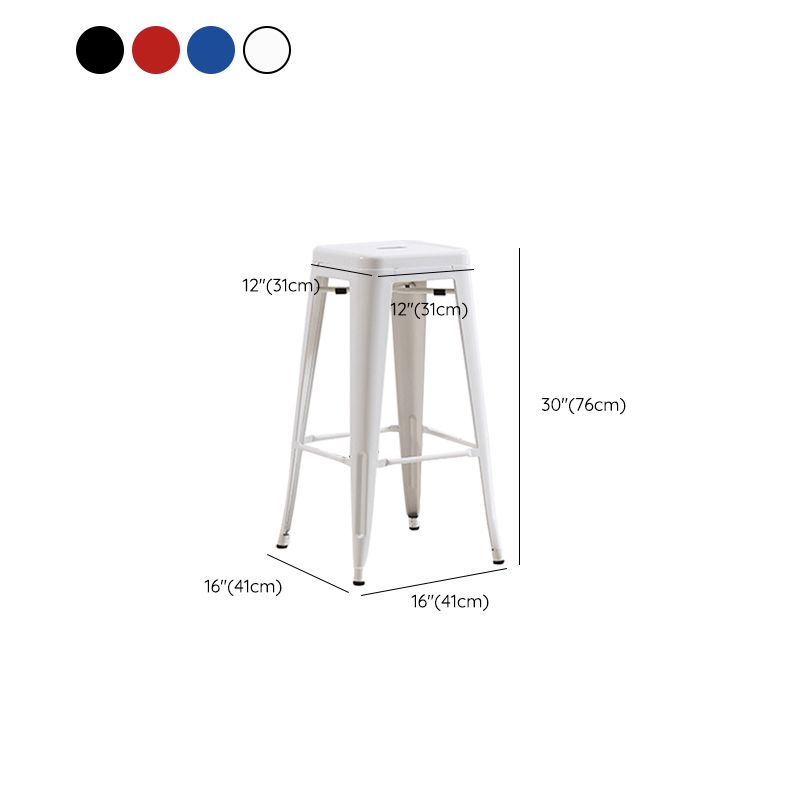 Industrial Backless Counter Stool Metal Counter Height Stools for Kitchen