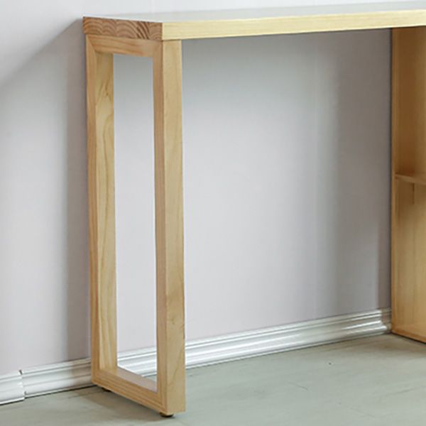 Modern Pine Solid Wood Bar Height Table Rectangle Bar Table for Living Room