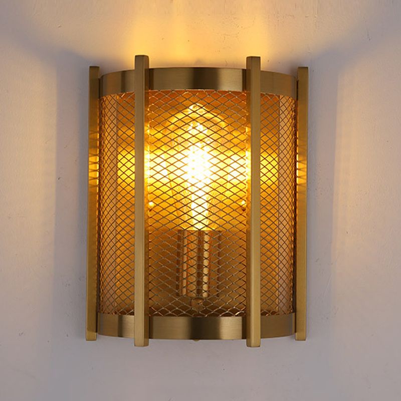 Cutout Shape Wall Lamp Industrial Style Metal 1 Light Sconce in Gold