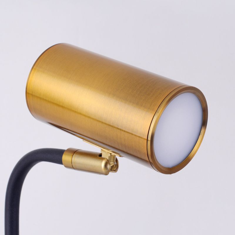 Lampe de table de cylindre moderne métal 1 lampes à table légère pour l'étude
