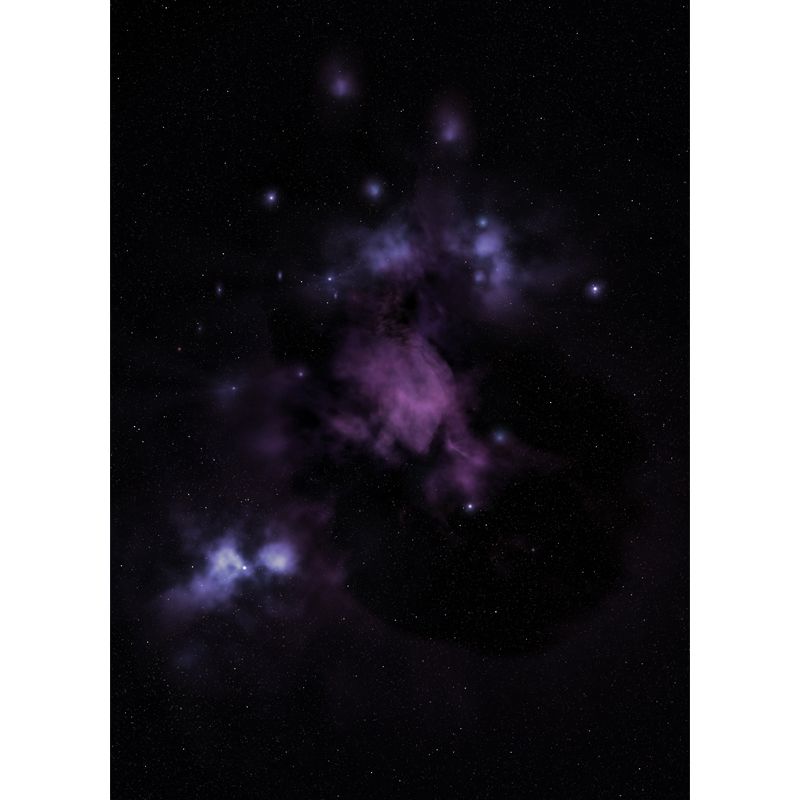 Non-Woven Big Dark Mural Contemporary Milky Way Wall Covering, Custom Size Available